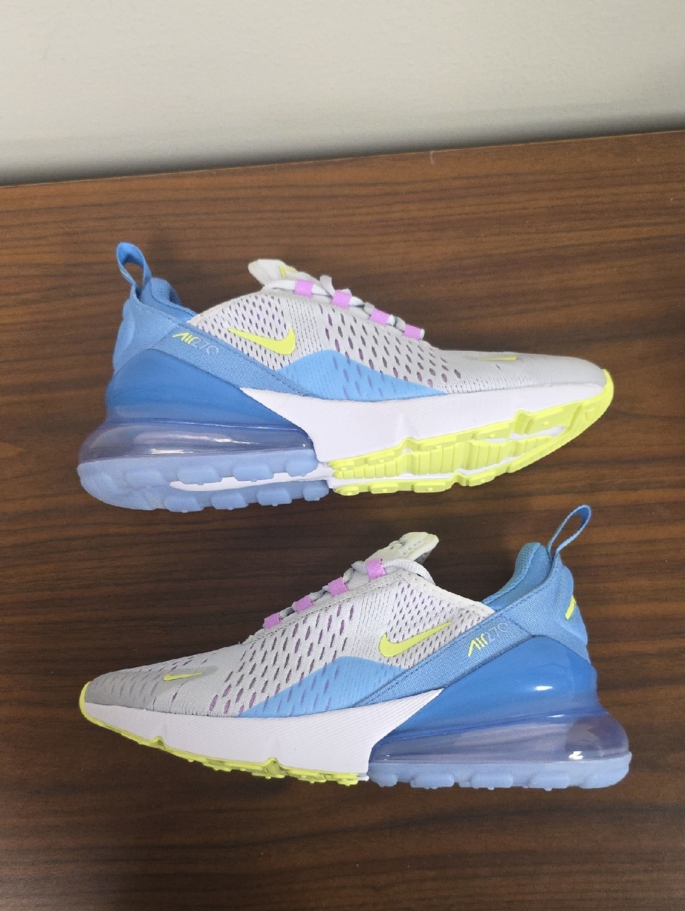 Nike Air Max 270 BG Pure Platinum/Lemon Twist Women's 8/ Youth 6.5 IB4401-043 - Picture 5 of 12